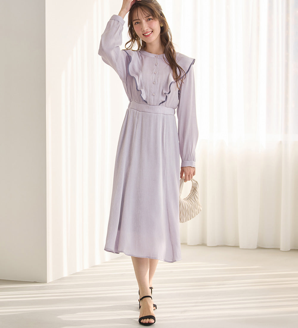 阿羅塔 Alotta 花紋混合蕾絲設計連衣裙【客戶企劃】