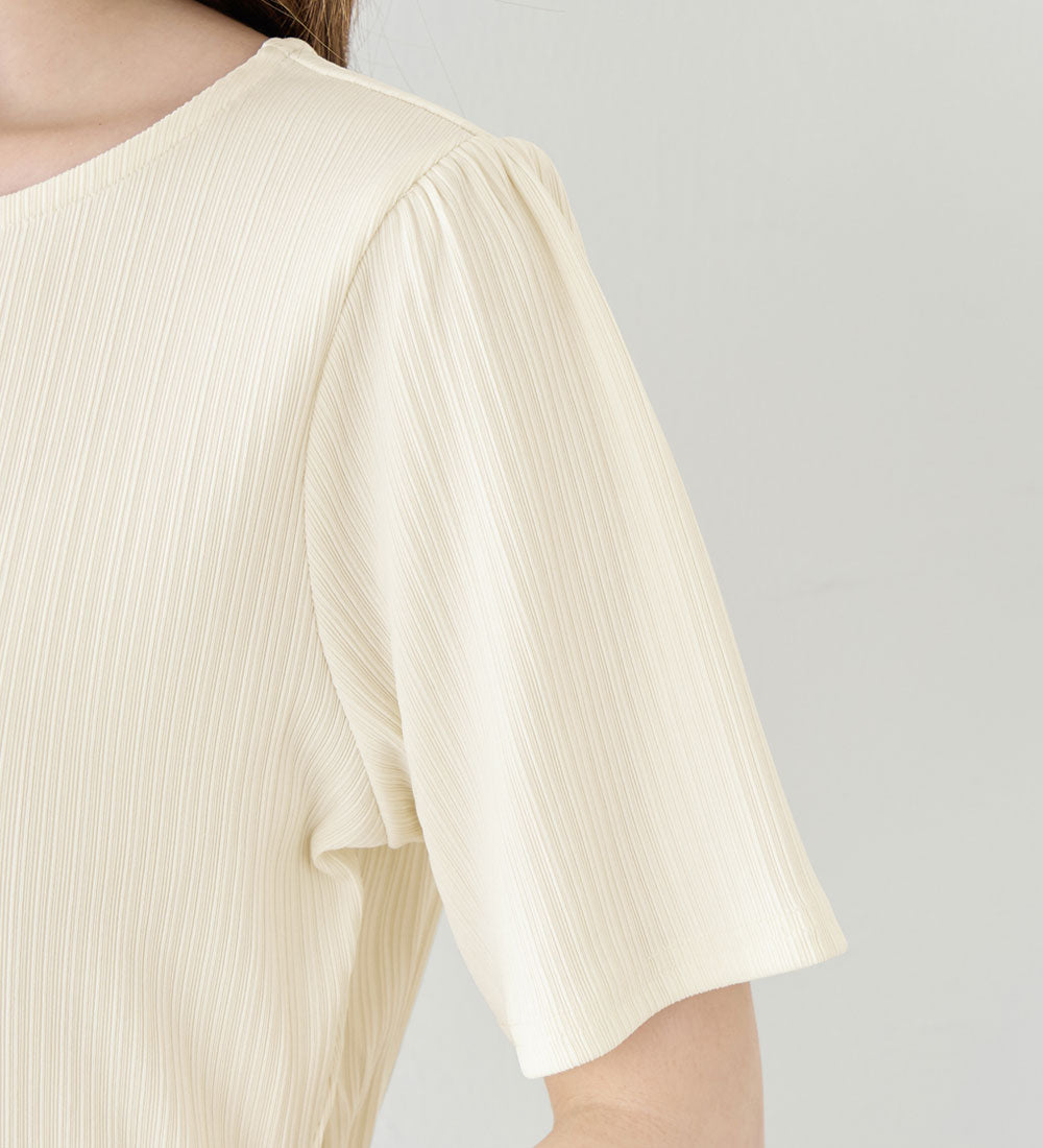 アロッタ Alotta 楽キレイ異素材ドッキングワンピース （オフ／スモーキーピンク花柄） オフ／スモーキーピンク花柄