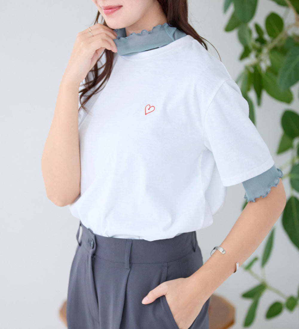 アロッタ Alotta 接触冷感ハイネックシアートップス （スモーキーブルー） スモーキーブルー