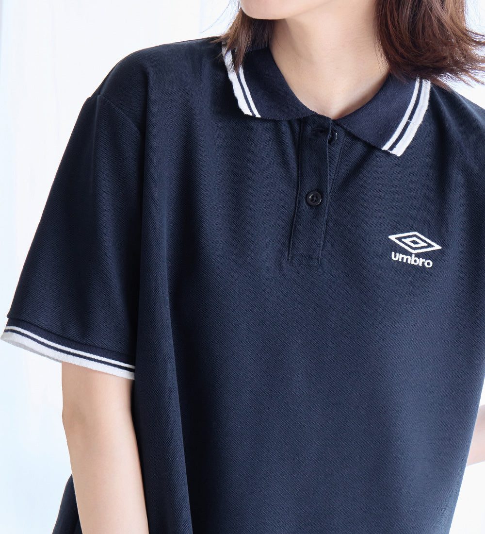 アロッタ Alotta 【アンブロ】 配色デザインポロシャツ （ネイビー） ネイビー