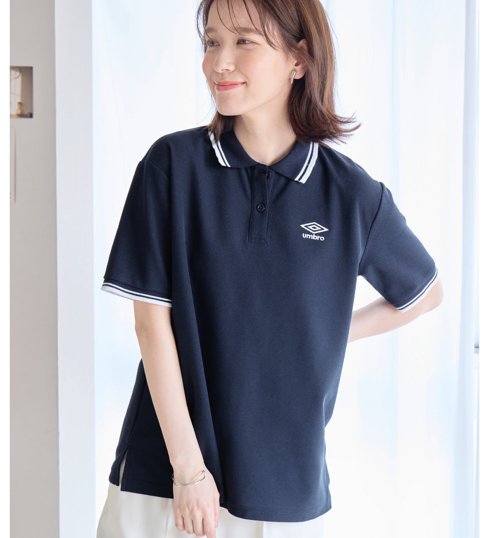 アロッタ Alotta 【アンブロ】 配色デザインポロシャツ （ネイビー） ネイビー