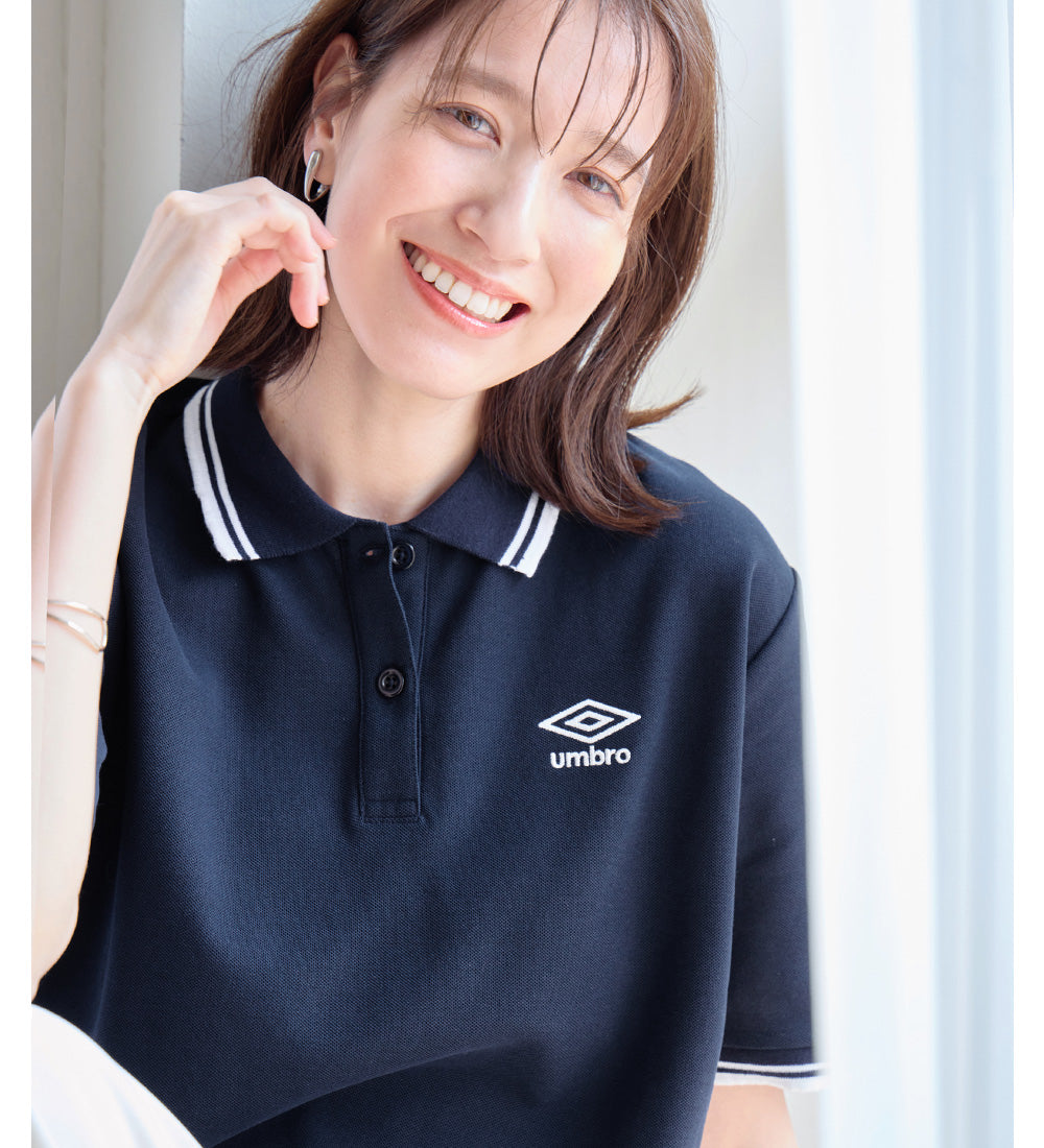 アロッタ Alotta 【アンブロ】 配色デザインポロシャツ （ネイビー） ネイビー