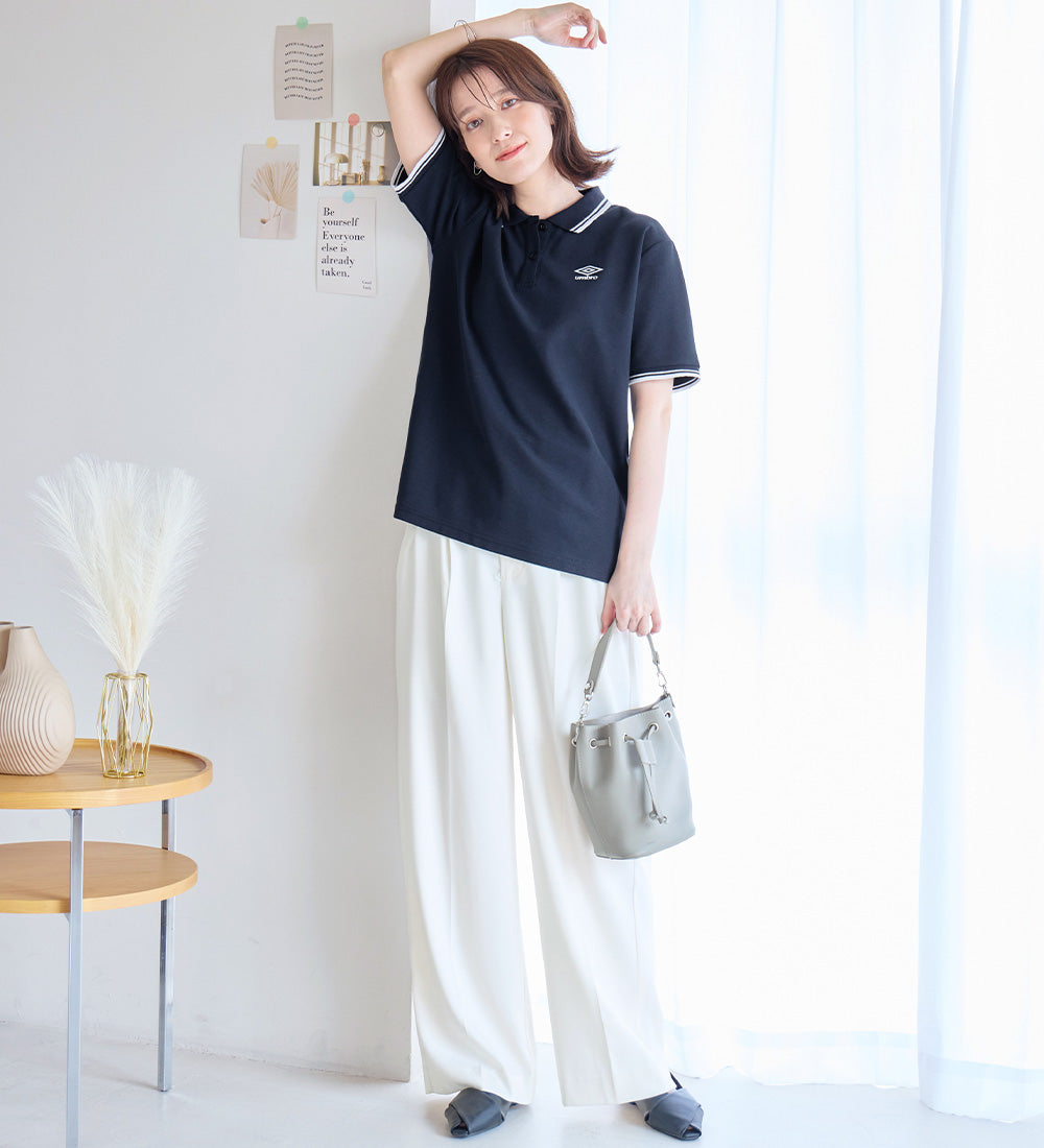 アロッタ Alotta 【アンブロ】 配色デザインポロシャツ （ネイビー） ネイビー