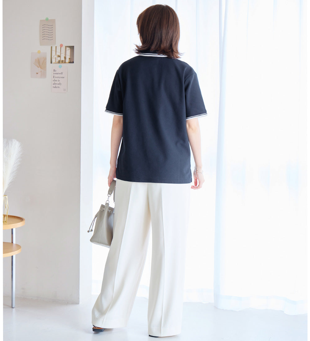 アロッタ Alotta 【アンブロ】 配色デザインポロシャツ （ネイビー） ネイビー