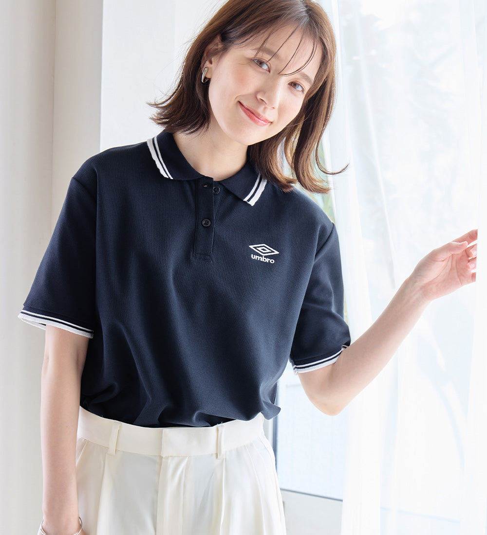 アロッタ Alotta 【アンブロ】 配色デザインポロシャツ （ネイビー） ネイビー