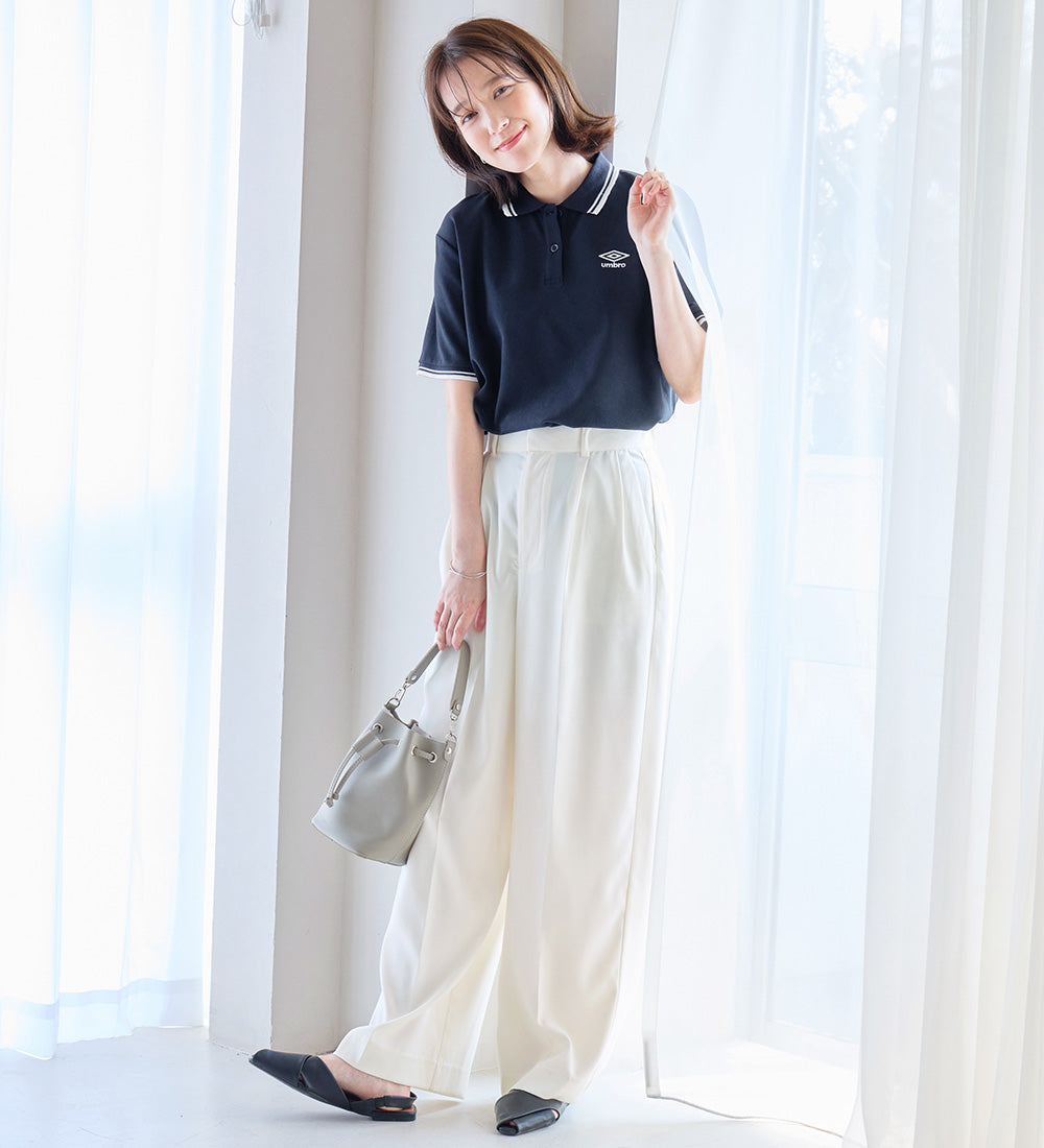 アロッタ Alotta 【アンブロ】 配色デザインポロシャツ （ネイビー） ネイビー