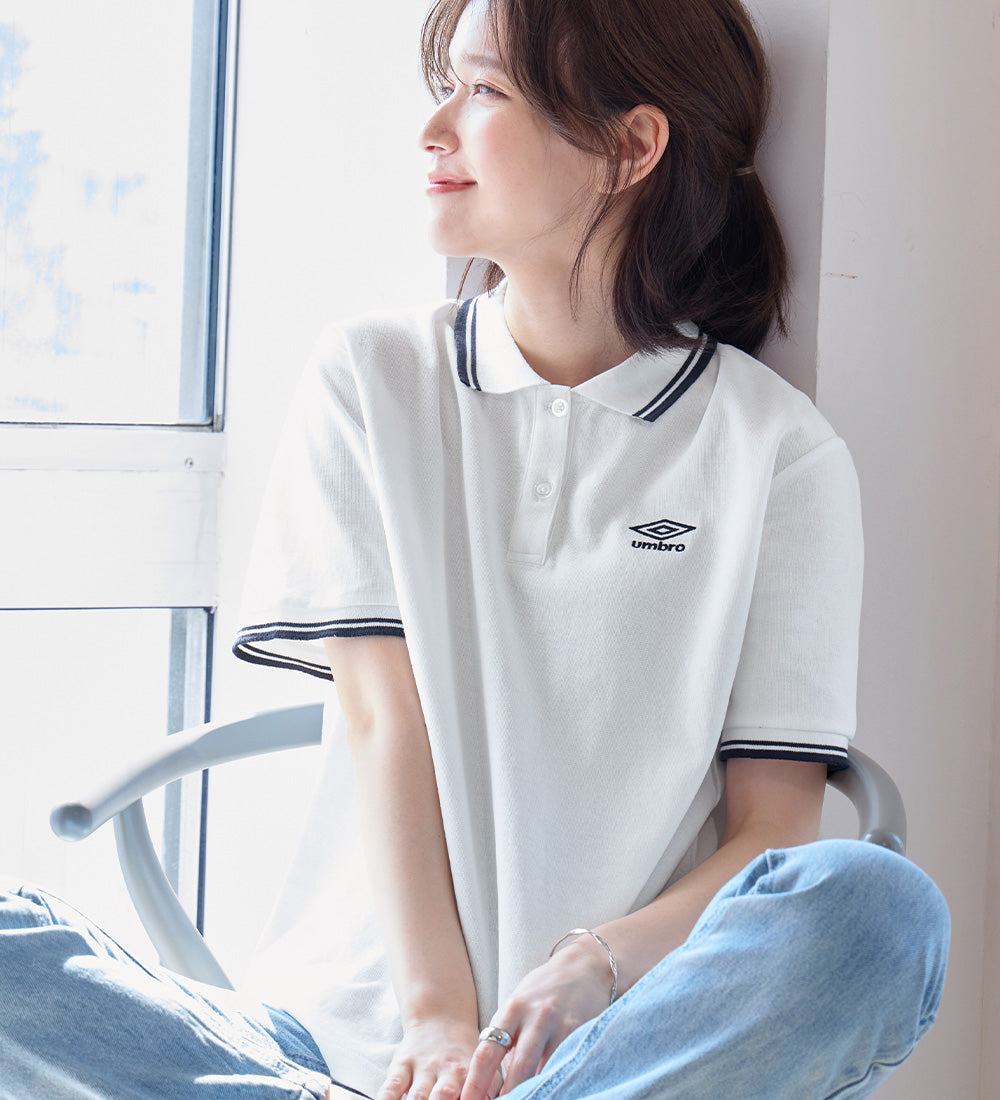 アロッタ Alotta 【アンブロ】 配色デザインポロシャツ （オフホワイト） オフホワイト