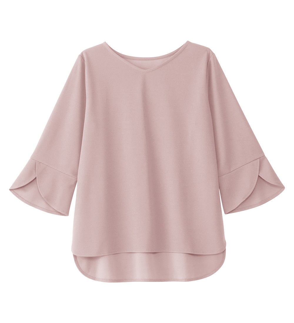 アロッタ Alotta 【4つの機能付】ひんやりチューリップ袖Tシャツブラウス （ピンク） ピンク