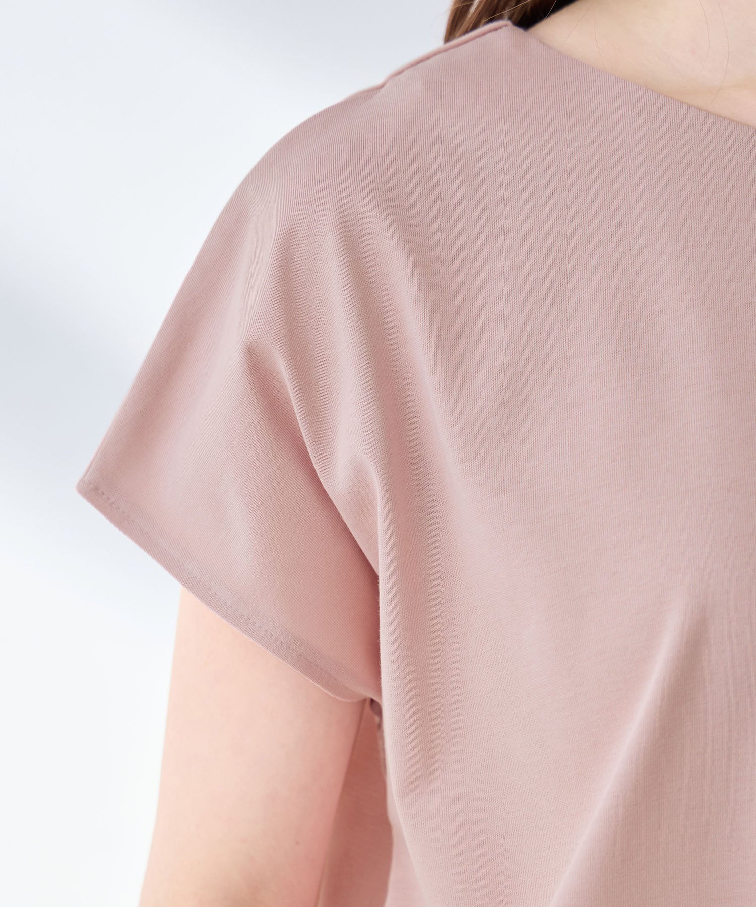 アロッタ Alotta ひんやり裾パールデザインTシャツ （ピンク） ピンク