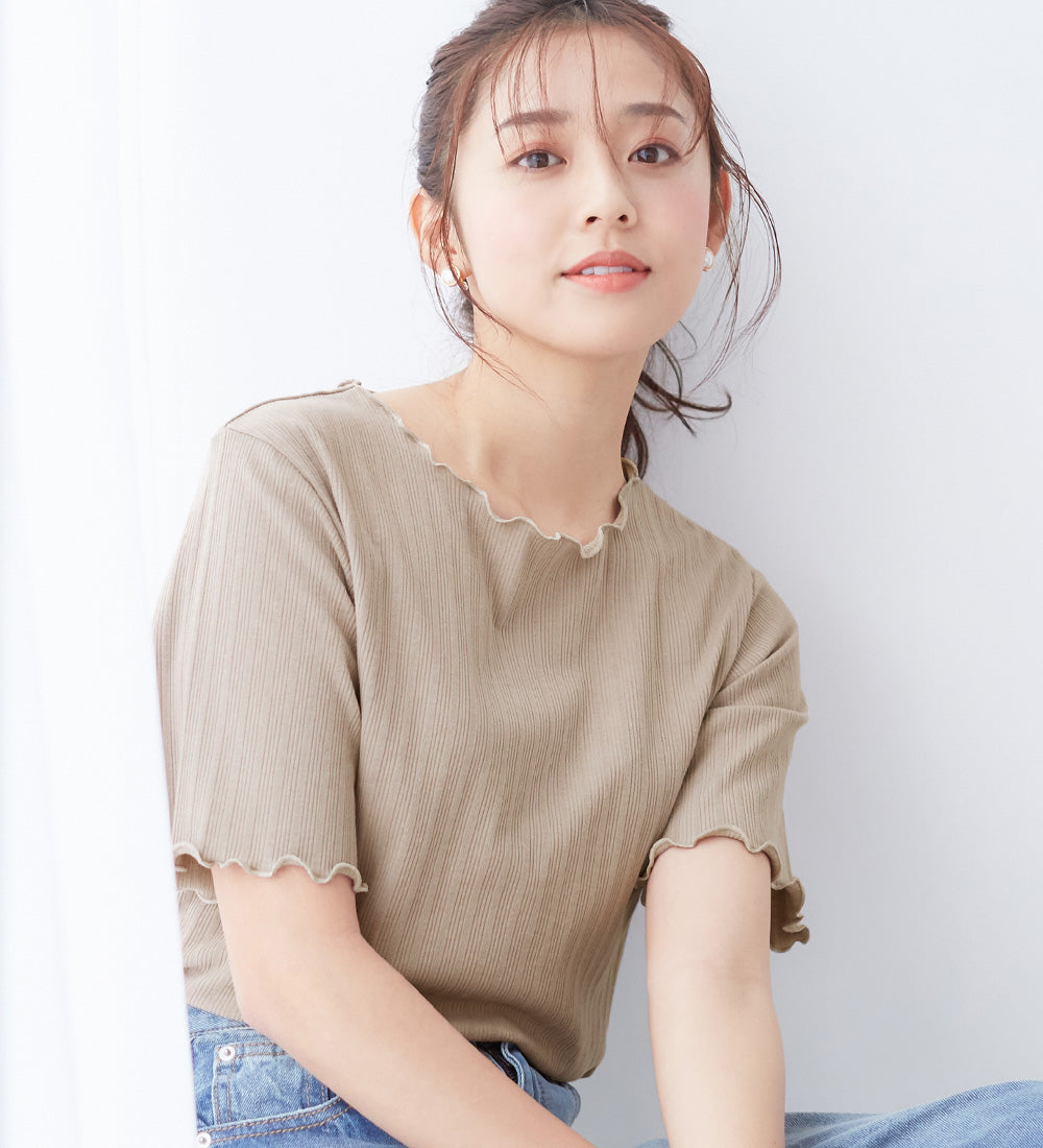 アロッタ Alotta メロウ使いテレコリブTシャツ