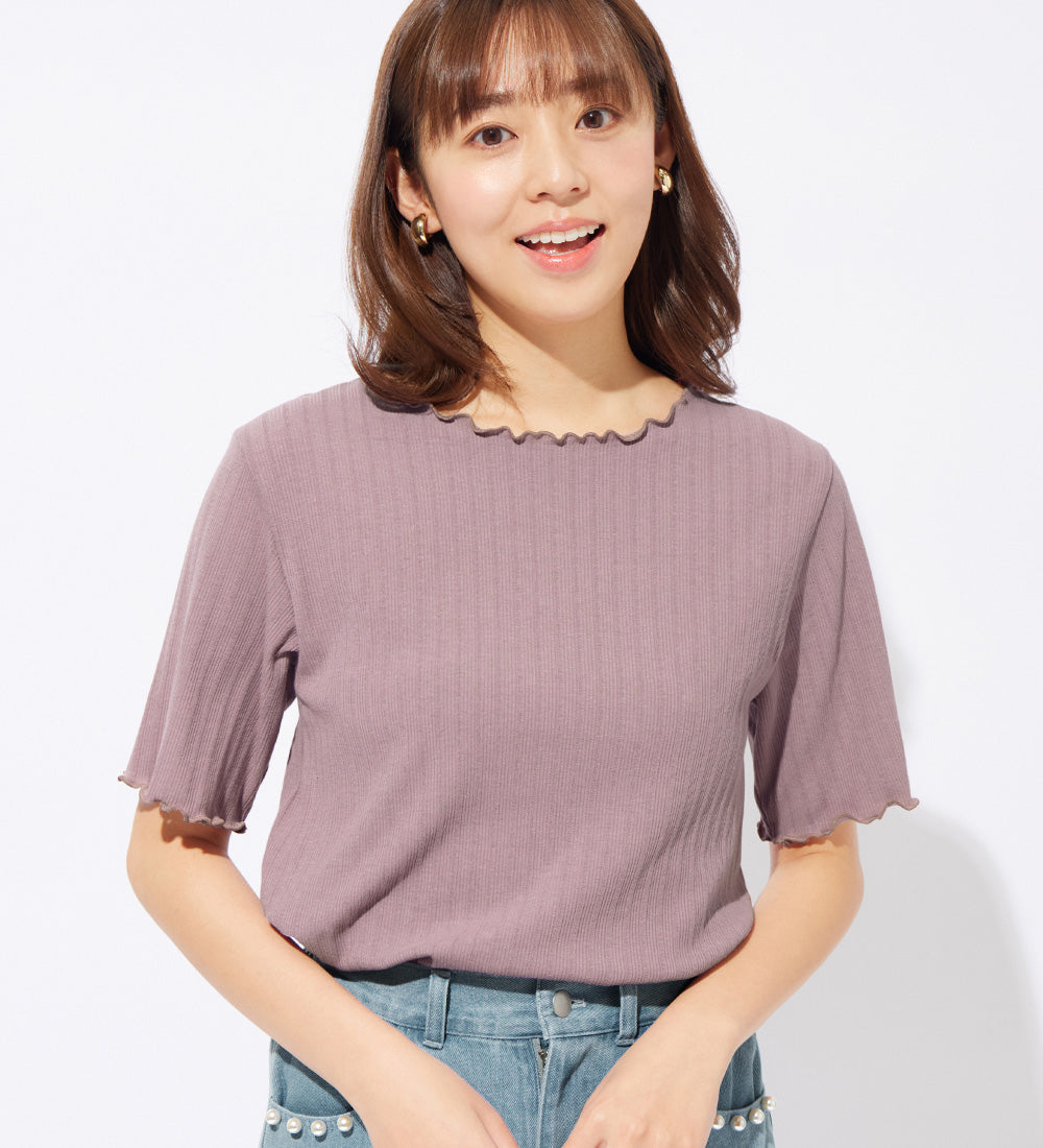 アロッタ Alotta メロウ使いテレコリブTシャツ