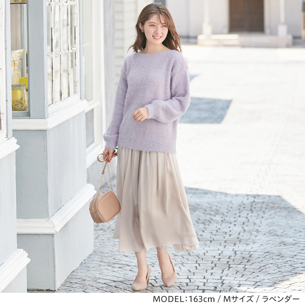 フェザーヤーンニットプルオーバー
