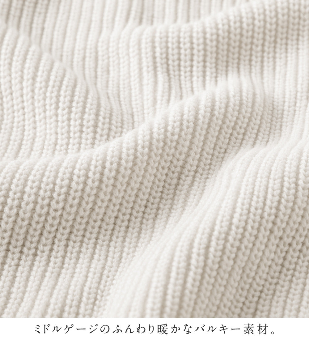 【毛玉になりにくい・静電気防止】パール調ボタン付ニットカーディガン ブルーグレー