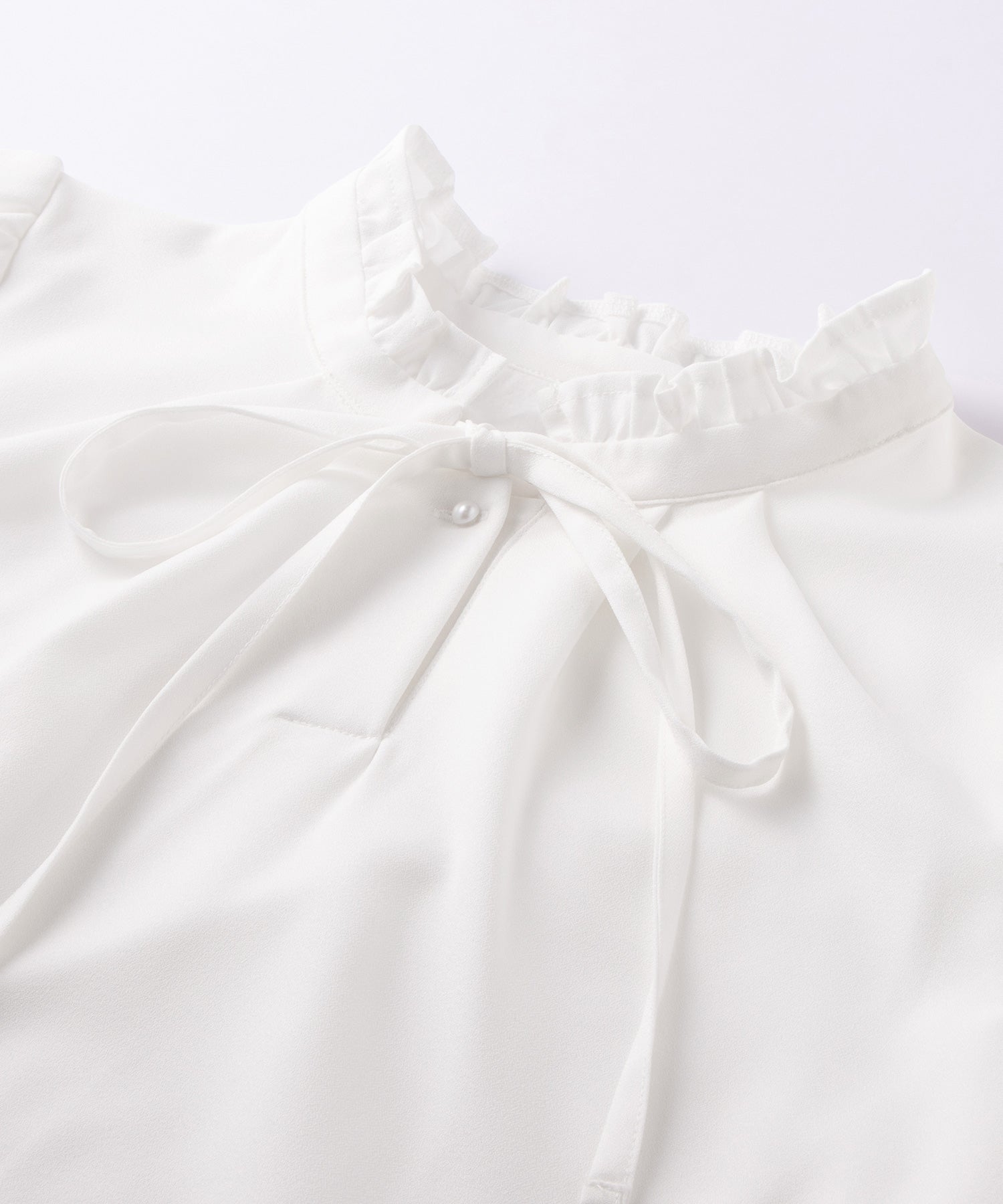 アロッタ Alotta ふんわり裏起毛ボウタイチュニック （オフホワイト） オフホワイト