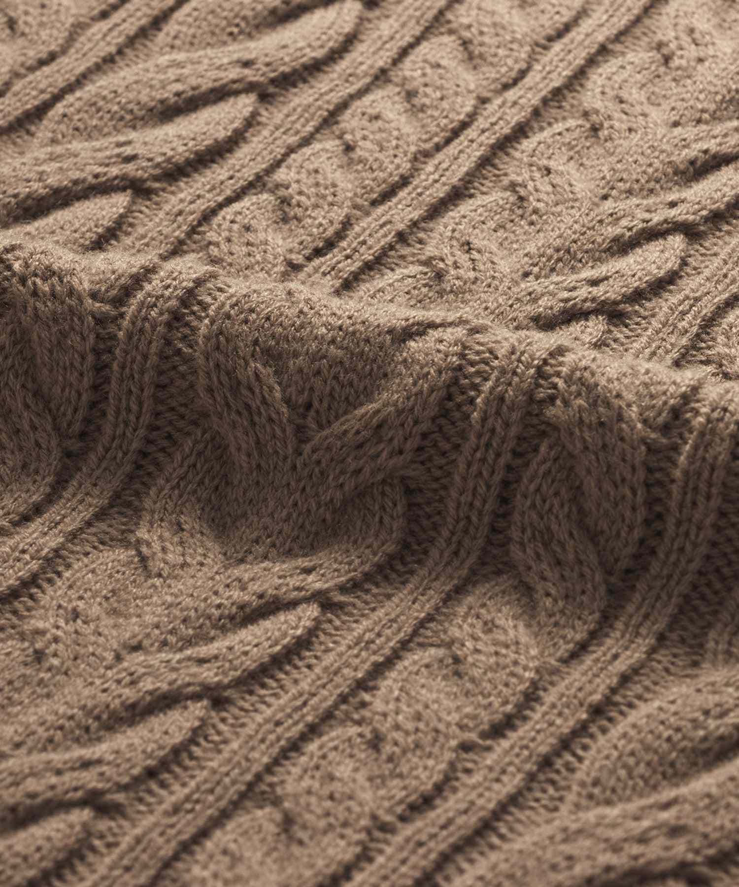 Alotta Alotta褶皺設計電纜圖案迷你一件