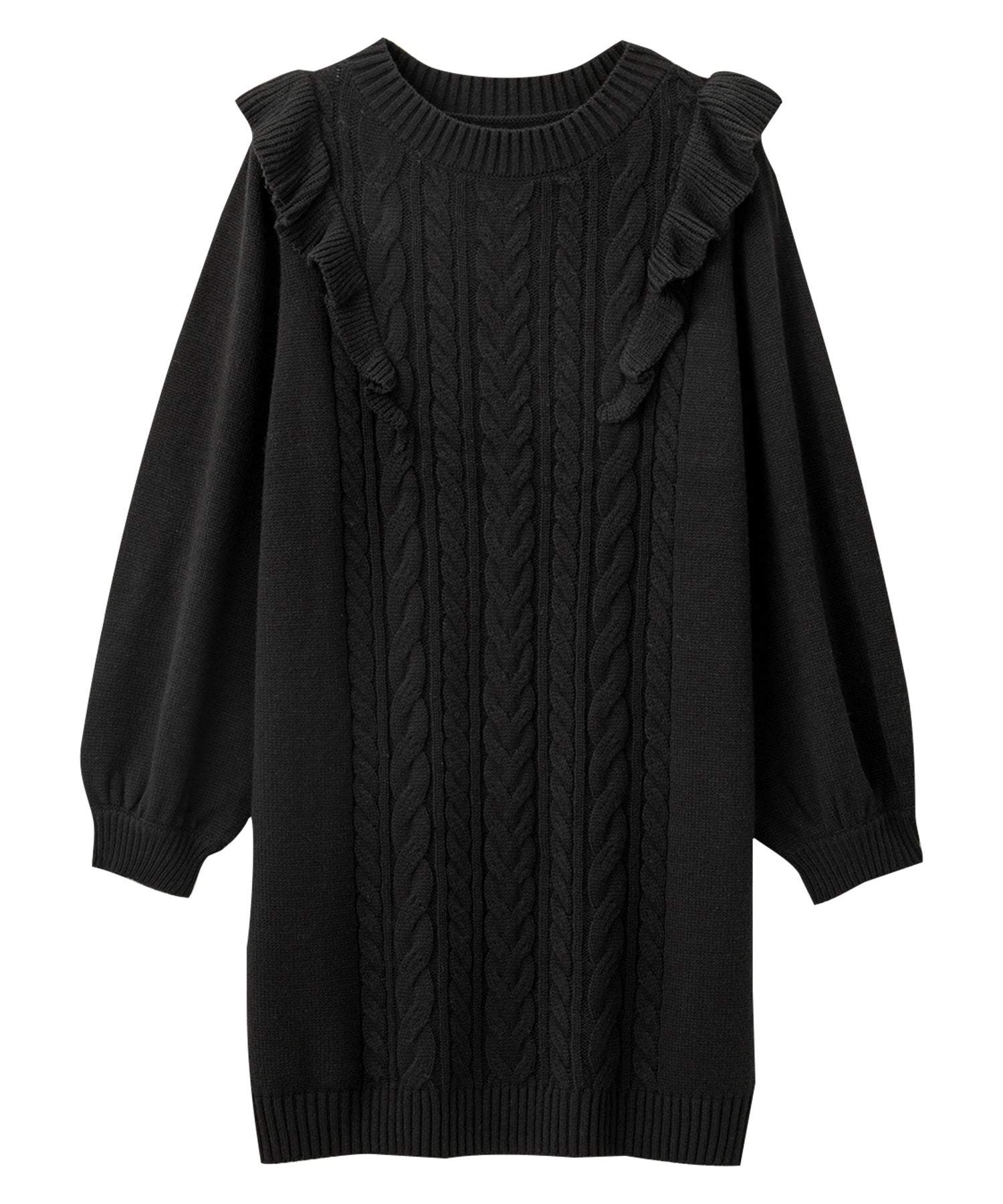 Alotta Alotta褶皺設計電纜圖案迷你一件