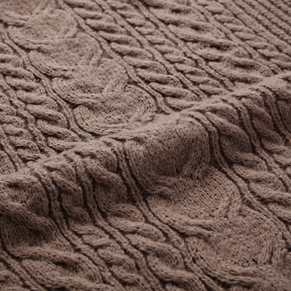 電纜針織軟針帽衫