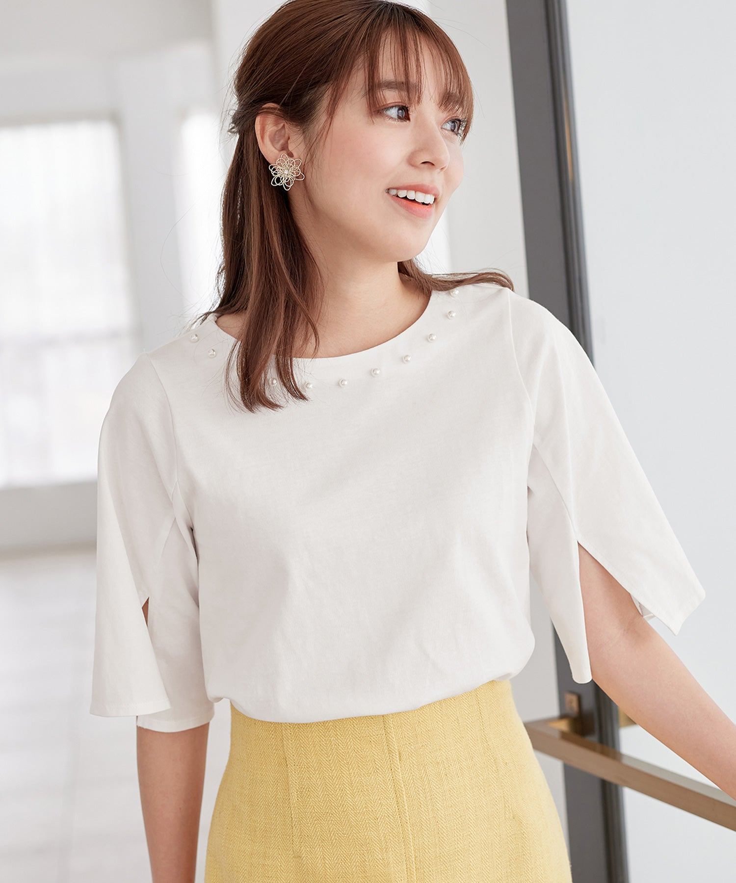 Sarashiri棉花珍珠風格的設計T襯衫