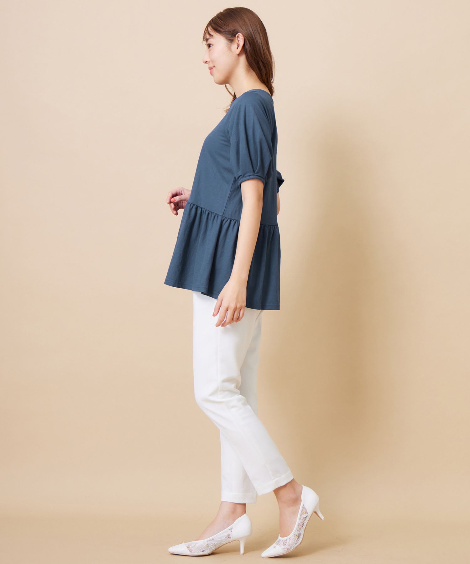 Alotta Alotta Pearl-風格的鑰匙頸長胡椒衣