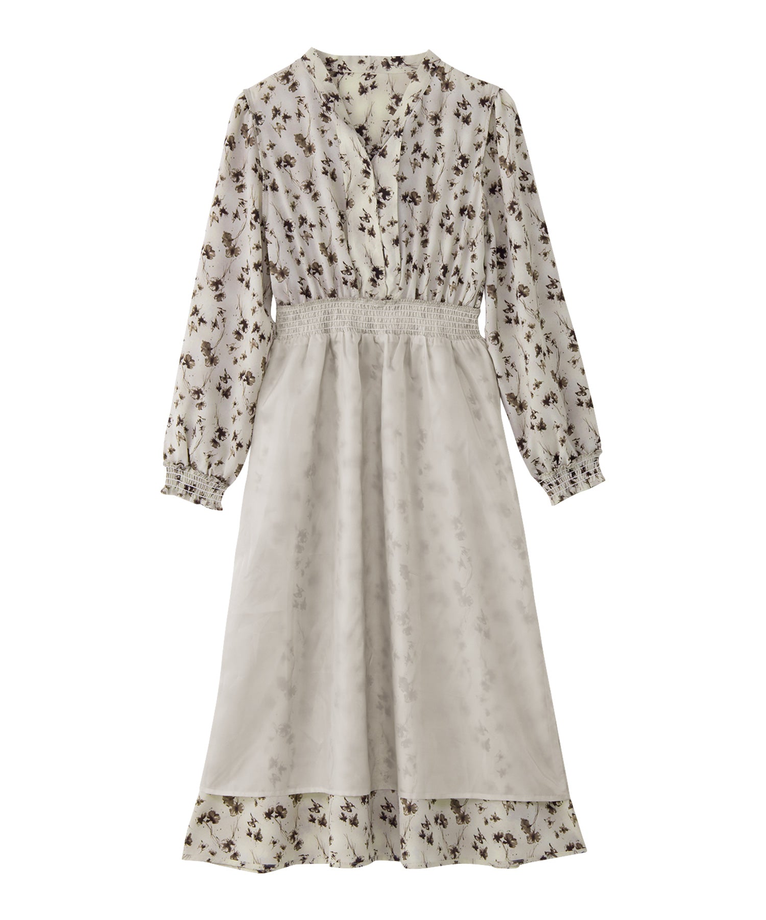 アロッタ Alotta 美人シルエットボウタイワンピース （グレー系） グレー系