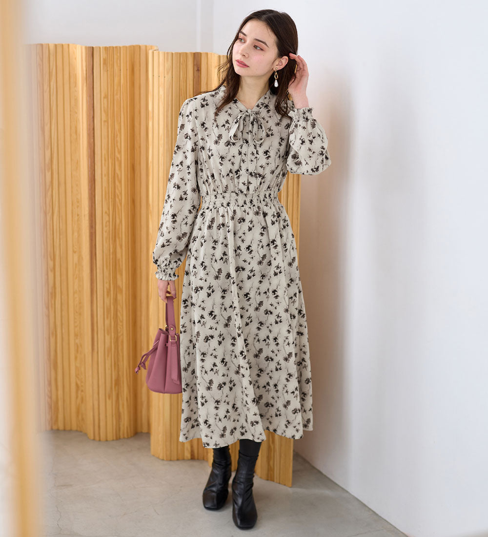 アロッタ Alotta 美人シルエットボウタイワンピース