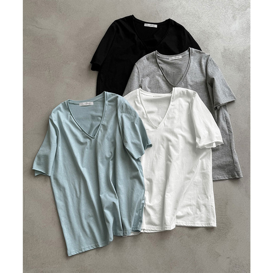 アイモン Aimoon vネックtシャツ レディース 綿100% （ホワイト） ホワイト