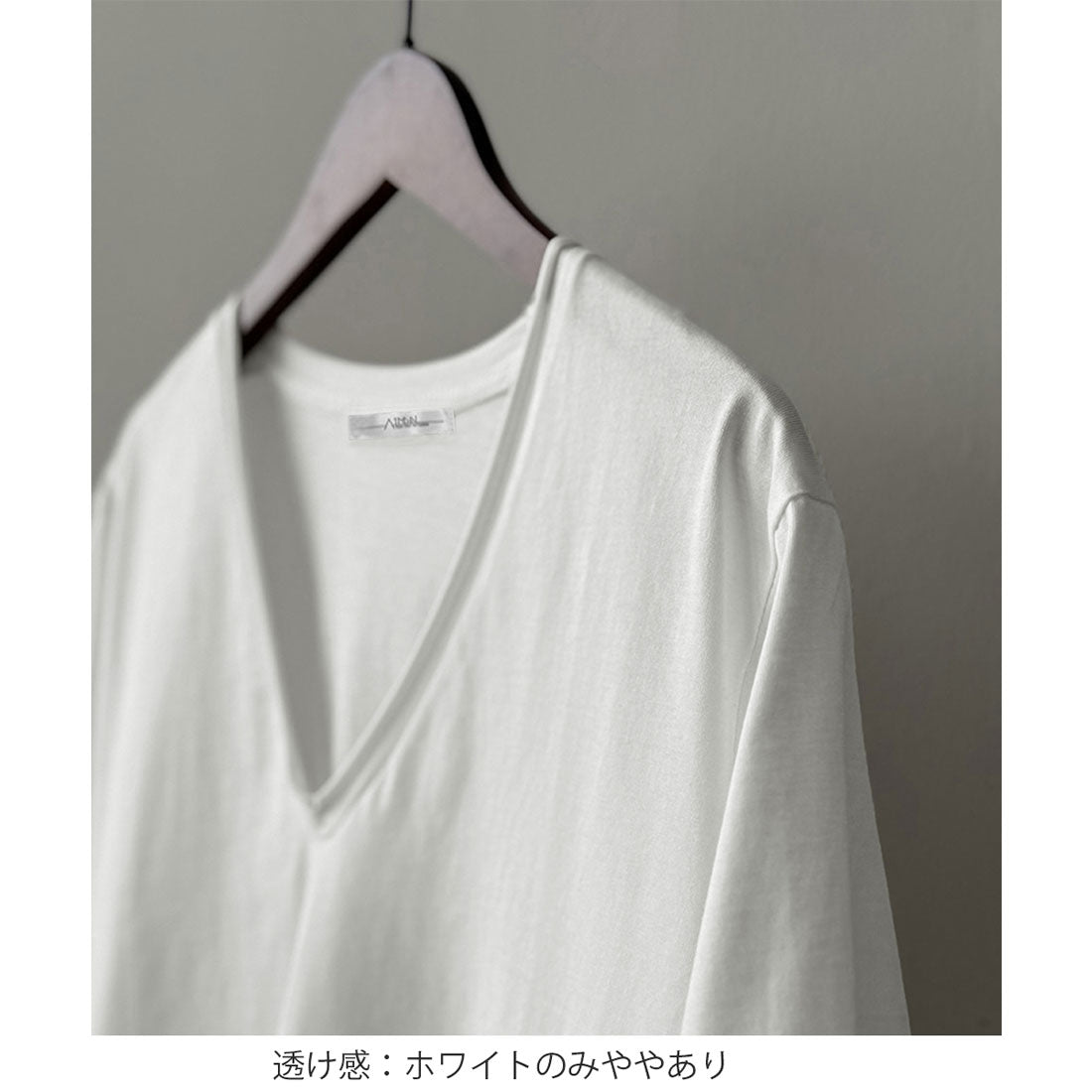 アイモン Aimoon vネックtシャツ レディース 綿100% （ホワイト） ホワイト