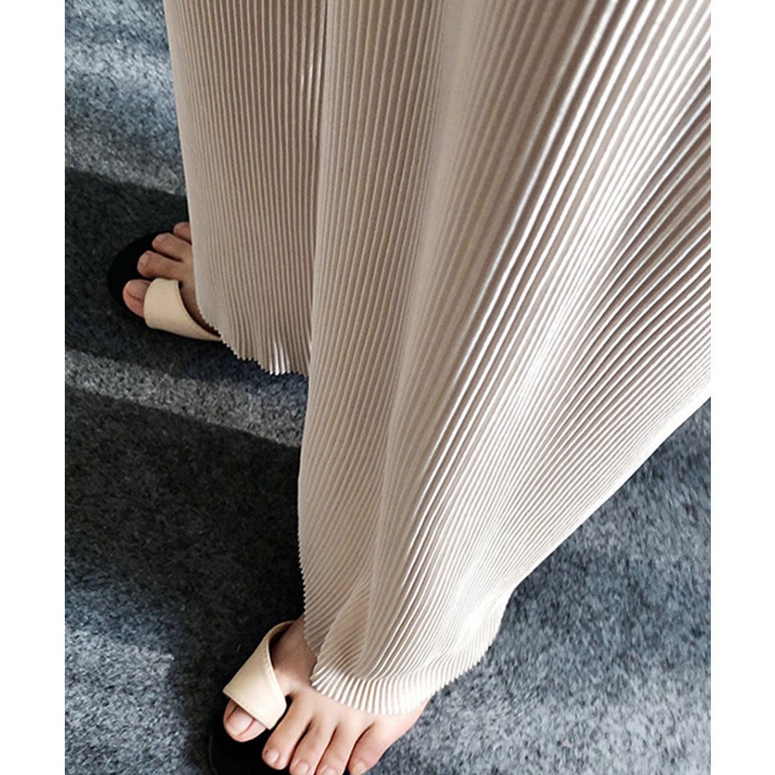 プリーツ パンツ ストレート