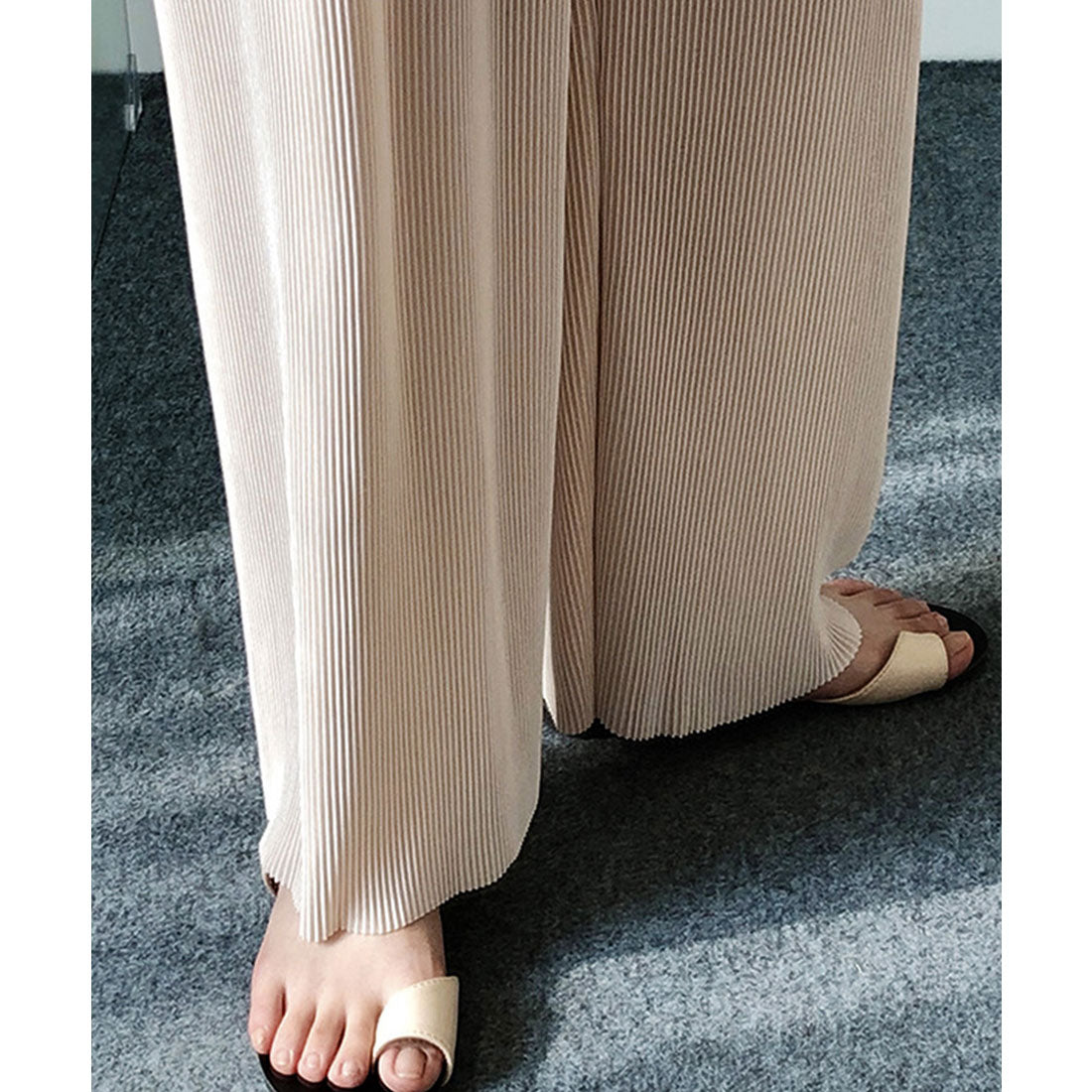 プリーツ パンツ ストレート