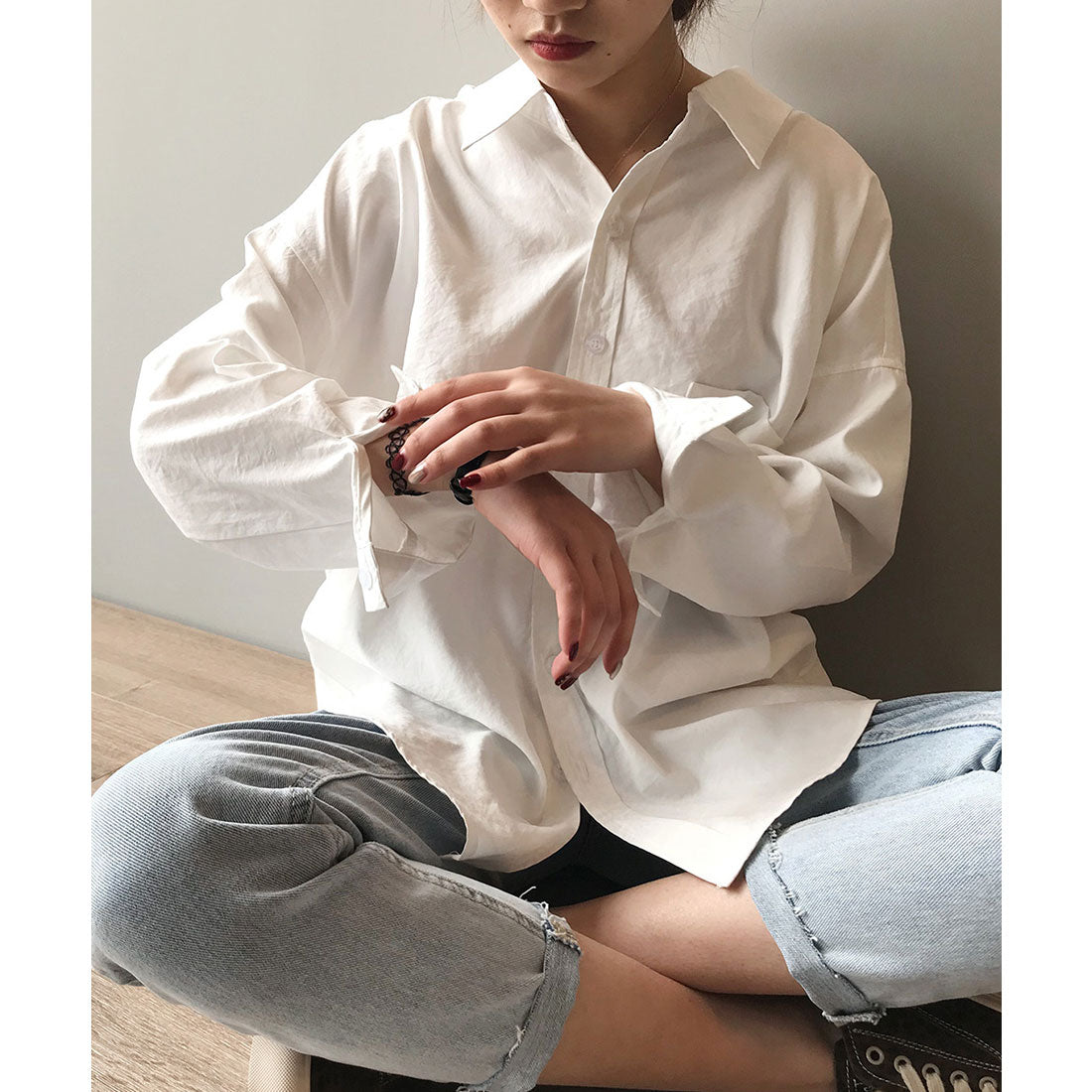 シャツブラウス レディース長袖トップス