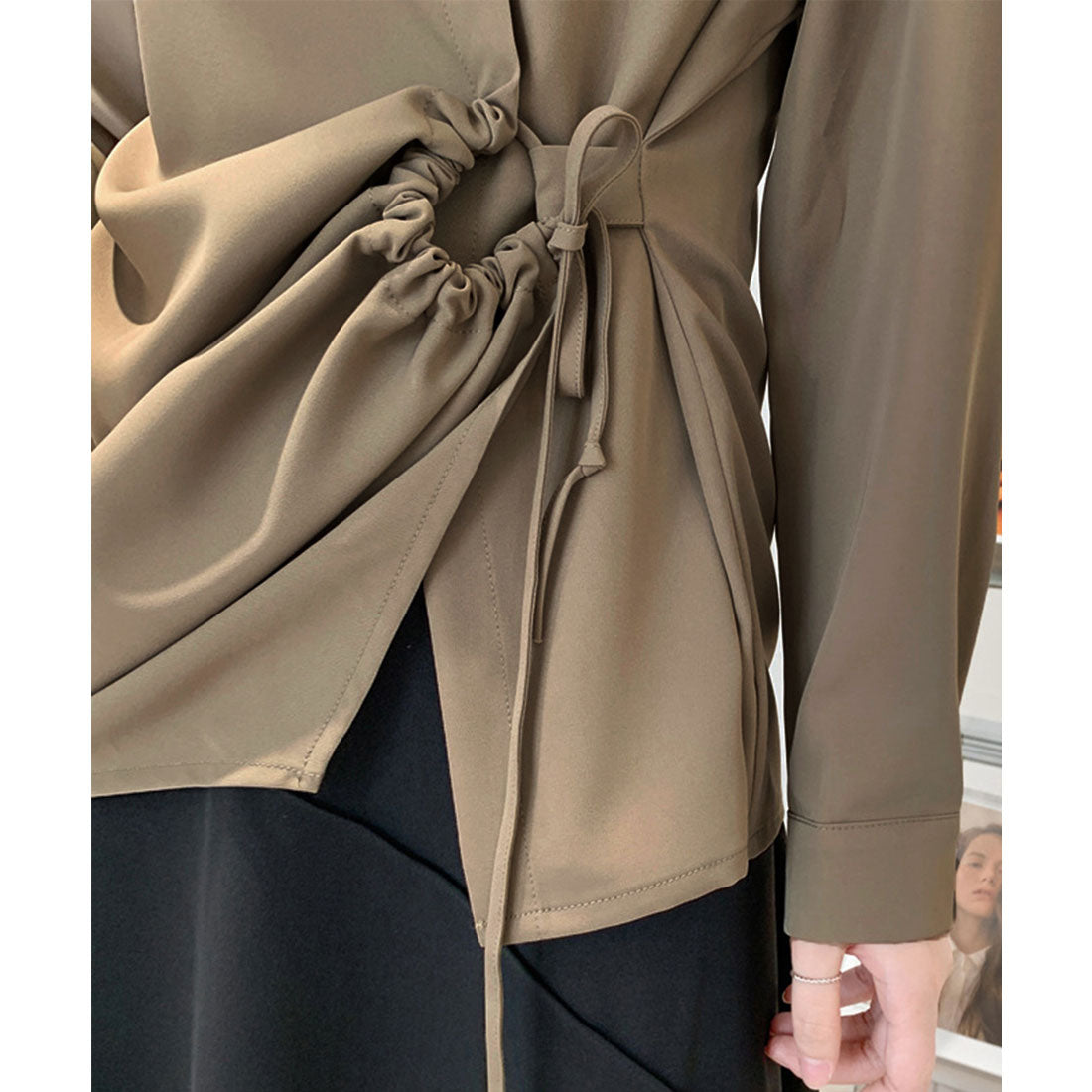 シャツブラウス レディース 不規則シャツ