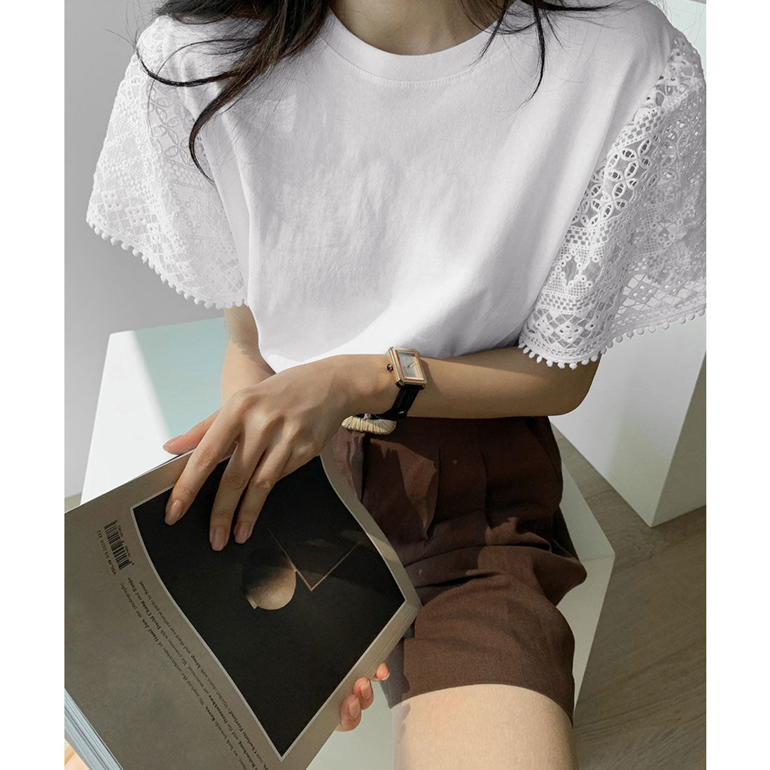 半袖カットソー ショートパンツ