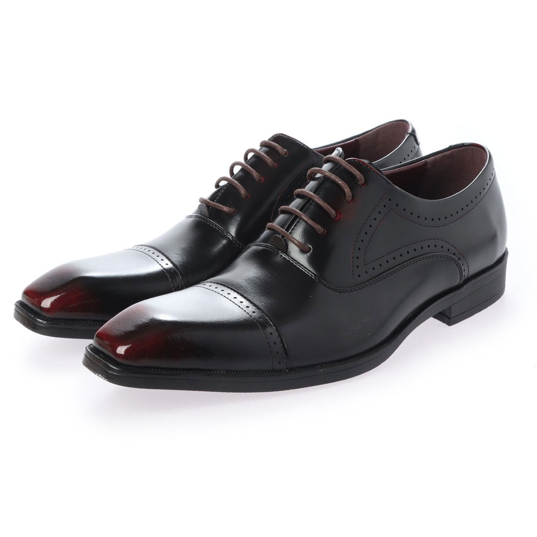 サンエープラス AAA+ 内羽根ストレートチップメダリオン/2701 （ワイン） ワイン