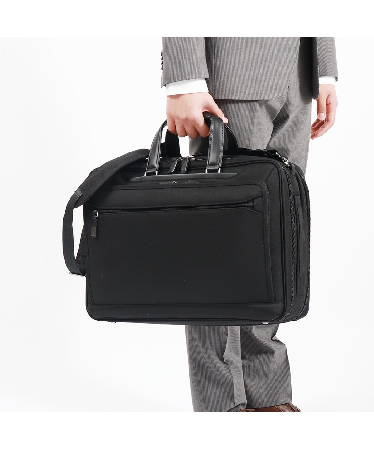 エース ace. 【日本正規品】 エースジーン ビジネスバッグ 2WAY ace.GENE ショルダー B4 ノートPC 大容量 ブリーフケース 通勤 EVLー4.0 68305 （ブラック） ブラック