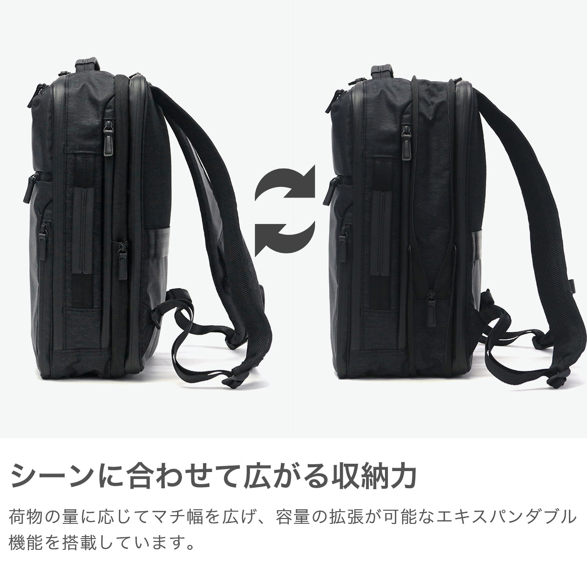 エース ace. 正規品5年保証 ビジネスリュック メンズ エース 軽量 ブランド 15L 20L リュック ビジネスバッグ ビジネス 通勤 出張 撥水 マチ拡張 PC 2層 ガジェタブルヘザー2 68297 （ブラック） ブラック