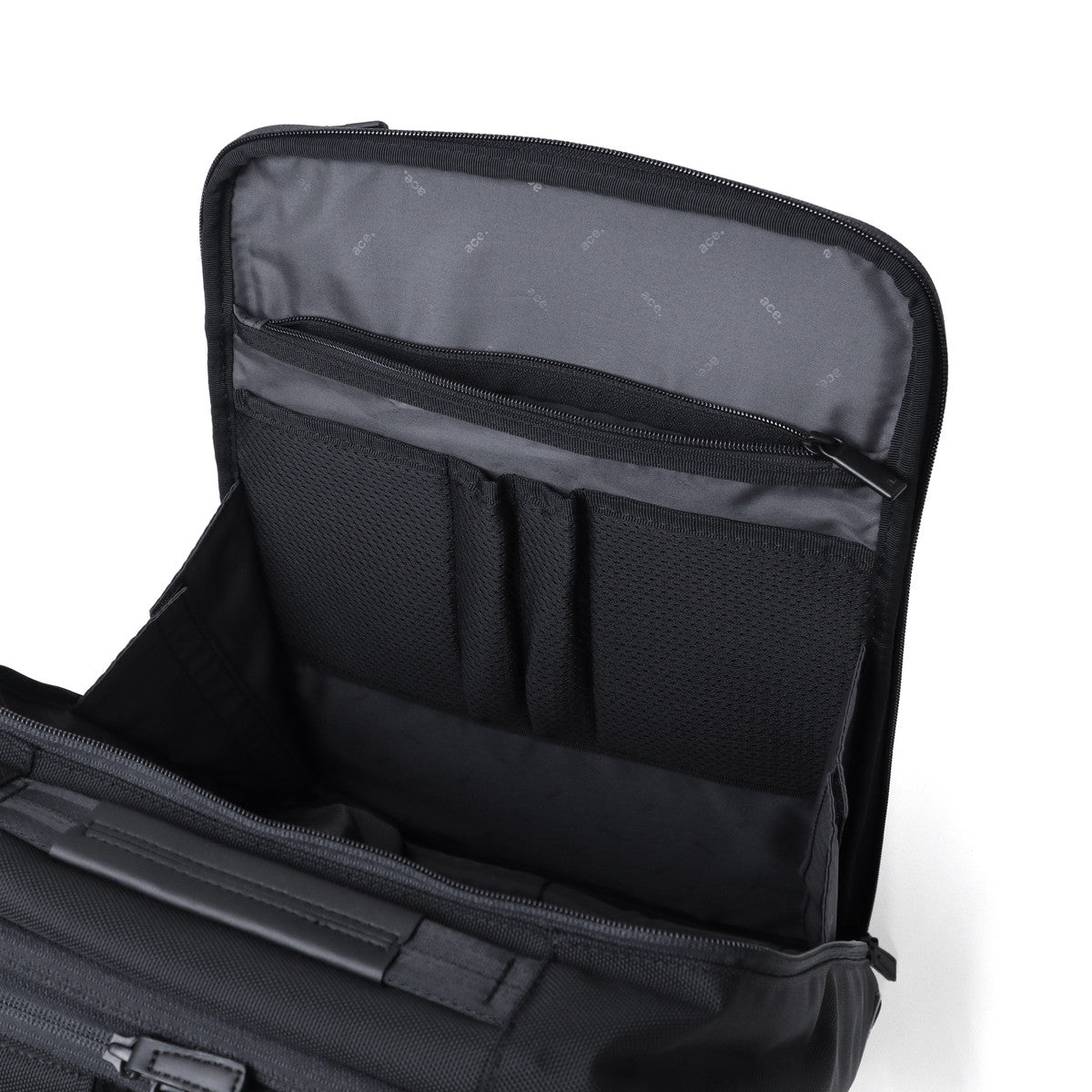 エース ace. 正規品5年保証 ビジネスリュック メンズ 拡張 リュック 通勤 出張 ビジネス A4 B4 19L 23L PC 15.6インチ バッグ 2層 撥水 ガジェタブルCB2 20025 （ブラック） ブラック