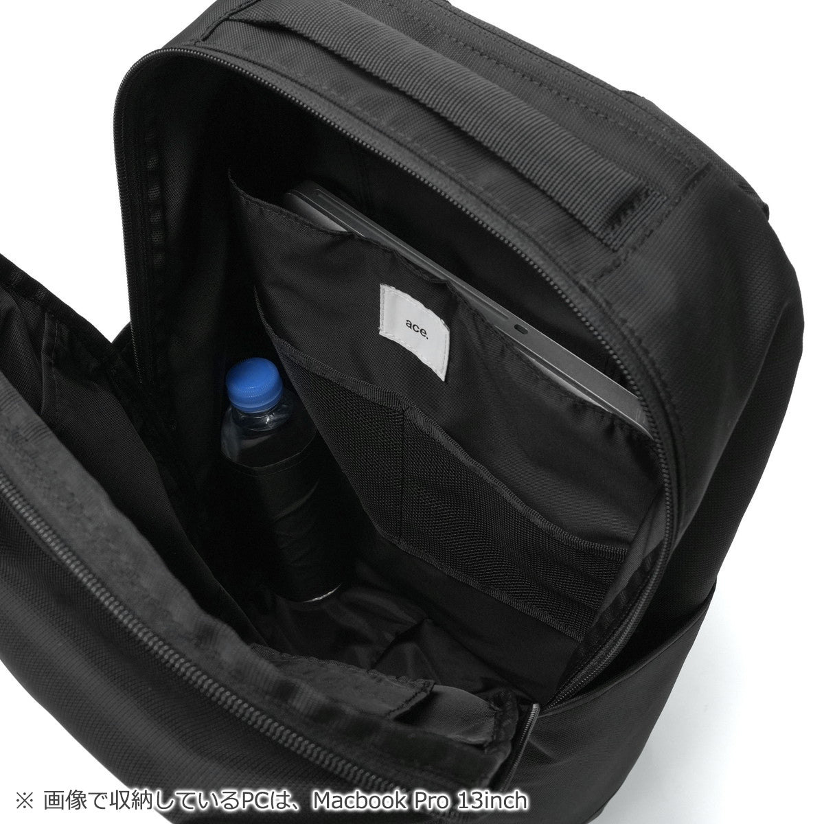 エース ace. 正規品5年保証 ビジネスリュック メンズ 大容量 ビジネスバッグ ブランド カジュアル ビジネス PC収納 15.6inch バックパック キャリーオン 軽量 B4 26L シルパック 68882 （ブラック） ブラック