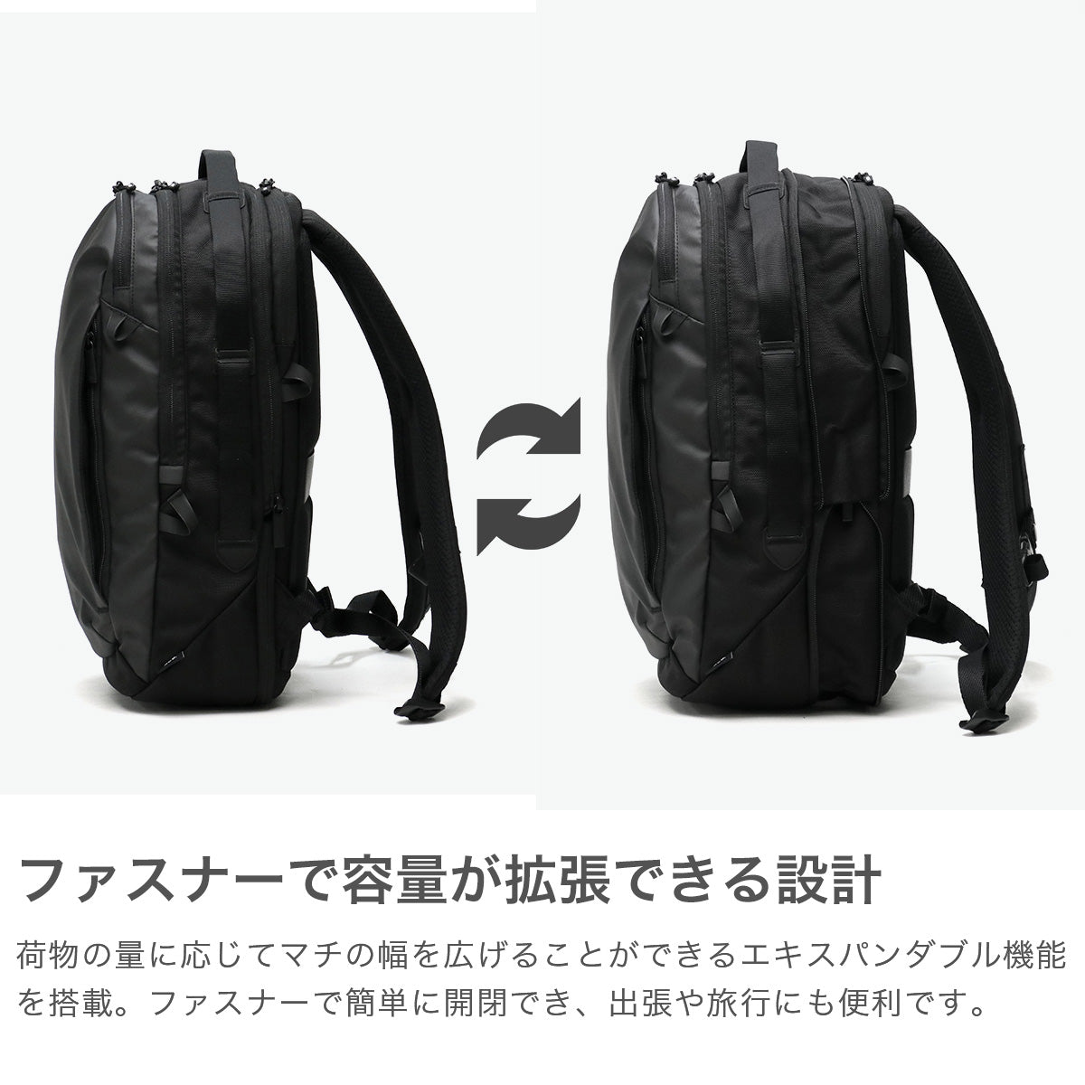 エースジーン ace.GENE 正規品5年保証 リュック メンズ ビジネスリュック ビジネス 通勤 丈夫 撥水 拡張 ブランド 通勤リュック PC 出張 A4 17L 20L RUGGRENTICE ラグレンティス 68321（ブラック） ブラック