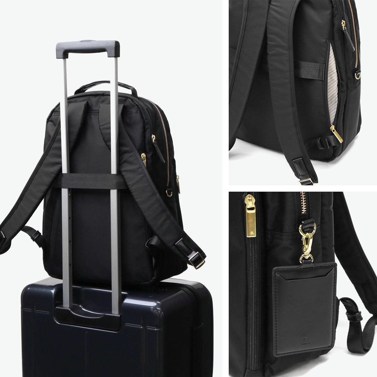 エース ace. 正規品5年保証 ビジネスリュック レディース 大容量 ブランド 軽量 軽い リュックサック 営業 PC パソコン 大人 通勤 A4 撥水 抗菌 16L FITEMME フィッテム 68683 （チャコール） チャコール
