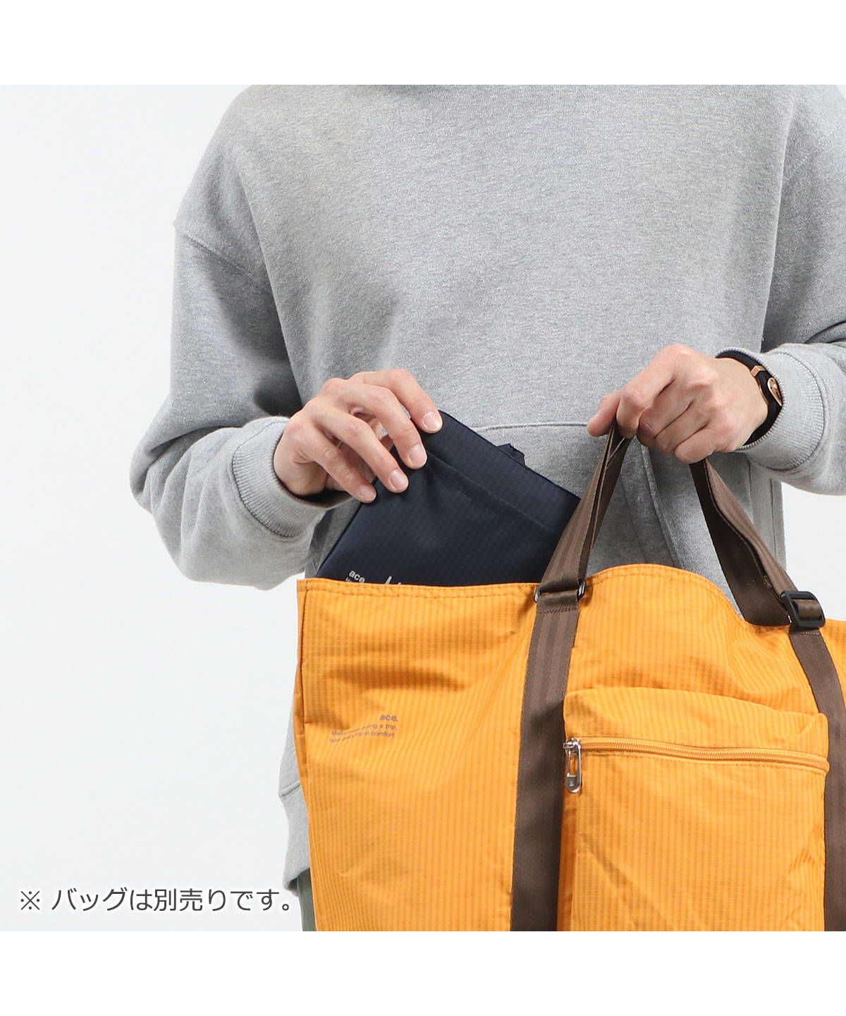 エーストーキョー ace.TOKYO エース エコバッグ ace. トートバッグ 折りたたみ フォルケット ショッピングバッグ 軽量 大 Mサイズ パッカブル B4 A4 19L 67151 （ダークネイビー(03)） ダークネイビー(03)