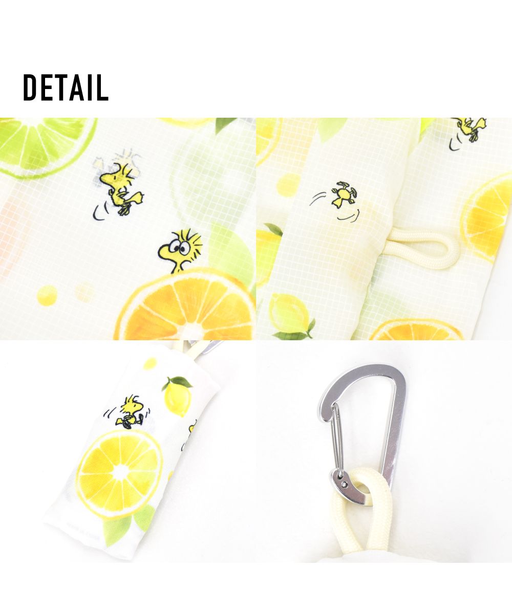 ランナー RUNNER スヌーピー ウッドストック シトラスシリーズ エコバッグ マイバッグ ショッパー 小さめ ミニ カラビナ付き 収納 ポーチ レディース 大人 向け 大学生 女子