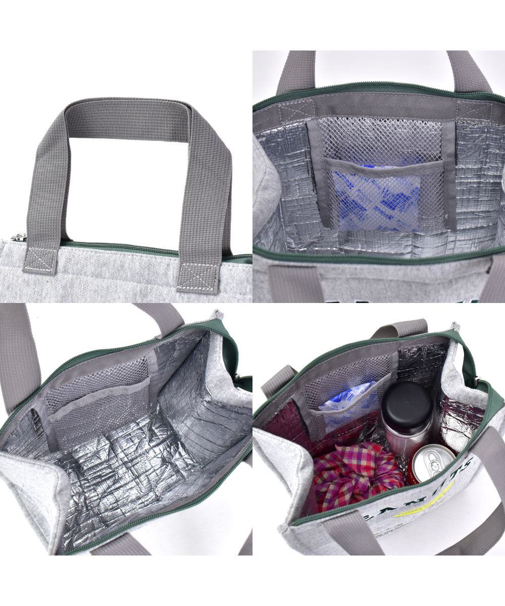 ランナー RUNNER スヌーピー 保冷 ランチバッグ 保冷バッグ ランチトート 小さめ ファスナー 保冷剤用ポケット付 スウェット 大人 レディース メンズ 女子 男子 男女兼用 大