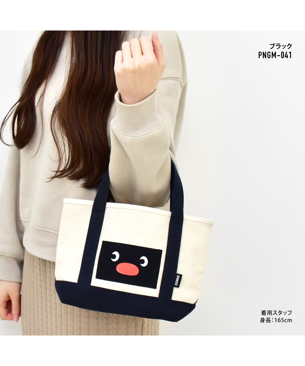 Runner Pingu Mini Tote Bag Tote Bag Canvas Small Lightweight Ladies Adults Women University Students Girls High School Students Middle School Students Children Kids Outing