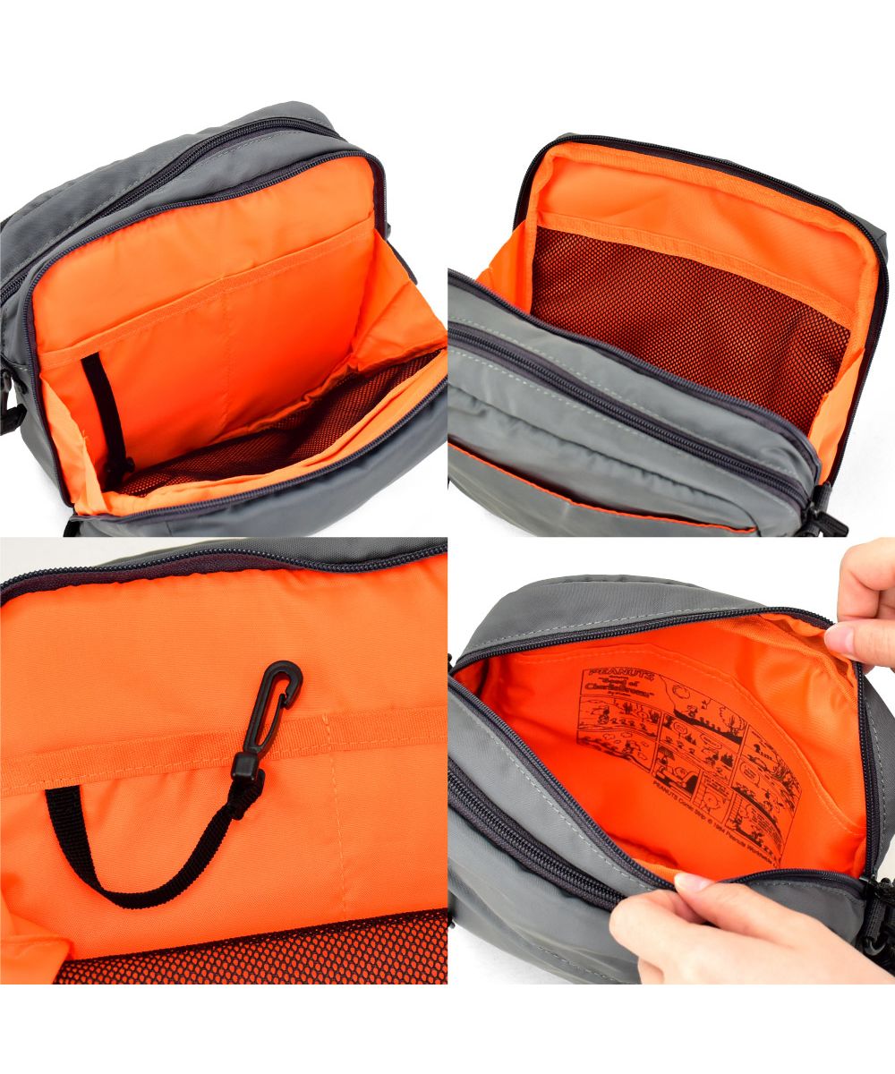 スヌーピー ショルダーバッグ スクエアショルダー ミニバッグ レディース 通勤 通学 旅行 お出かけ 大人 学生 子供 キャラクター ブラック(SPZ-3243) ブラック(SPZ-3243)