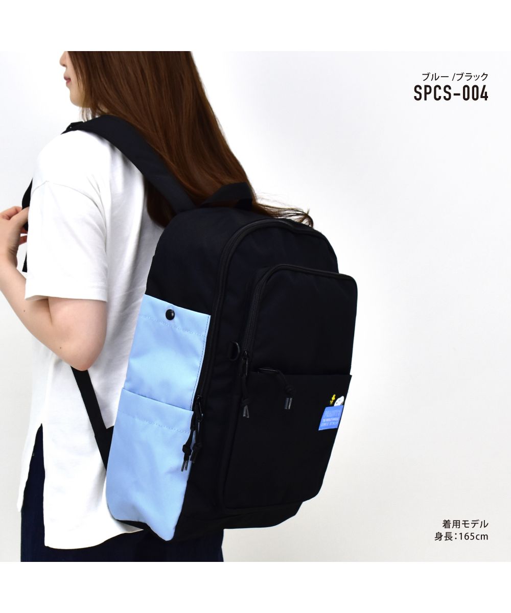 ランナー RUNNER スヌーピー リュック デイパック 大容量 30L a4 黒 ロゴ 撥水 前 サイド 背面 ポケット 付き 疲れない シンプル 女子 男子 男女兼用 女子高生 高