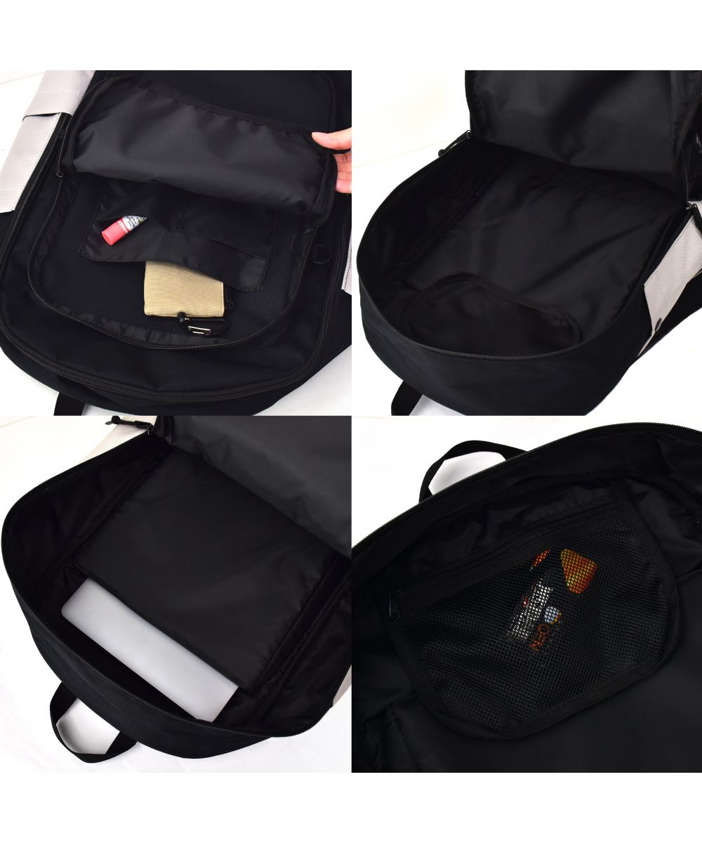 ランナー RUNNER スヌーピー リュック デイパック 大容量 30L a4 黒 ロゴ 撥水 前 サイド 背面 ポケット 付き 疲れない シンプル 女子 男子 男女兼用 女子高生 高