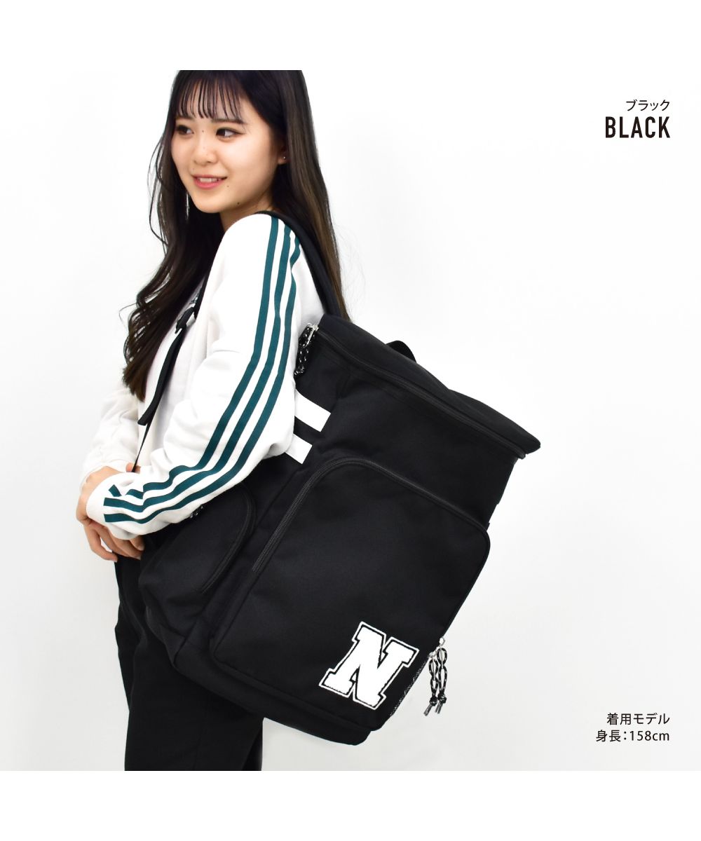 Runner Aventura Backpack Box Type Square Large Capacity A4 Pocket Back Pocket Zipper Back Zipper PC Sleeve black Logo Women's