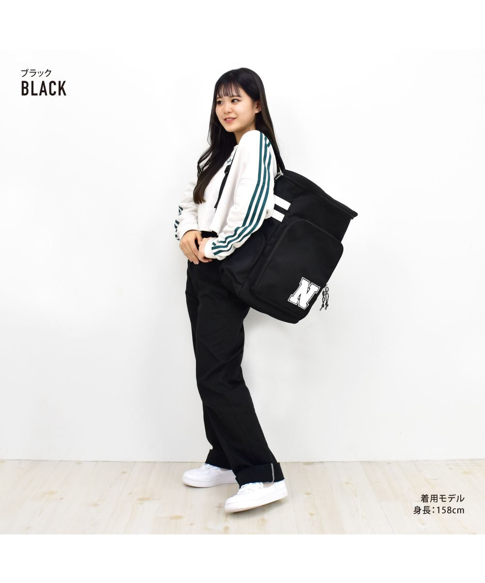 Runner Aventura Backpack Box Type Square Large Capacity A4 Pocket Back Pocket Zipper Back Zipper PC Sleeve black Logo Women's