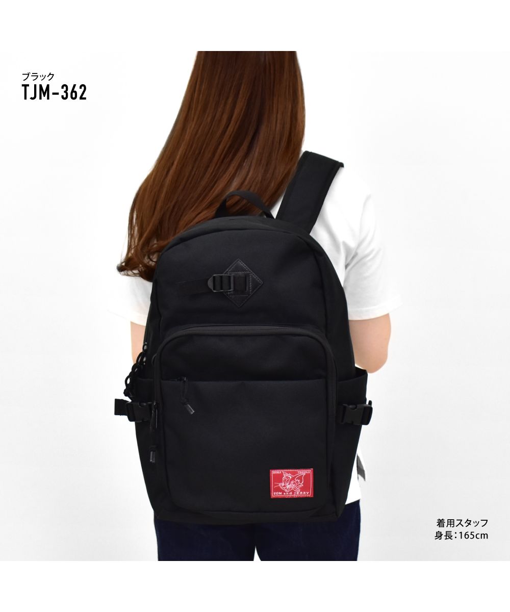 Runner Tom and Jerry Backpack Daypack Large Capacity A4 30L black Logo Insulated Cooler Bottle Holder Many Back Zipper Pockets Adult Ladies Men