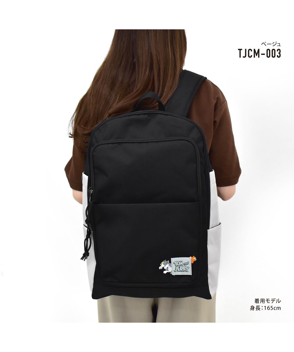 ランナー RUNNER トムとジェリー リュック デイパック 大容量 30L a4 黒 ロゴ 撥水 前 サイド 背面 ポケット 付き シンプル 女子 男子 女の子 男の子 男女兼用 女